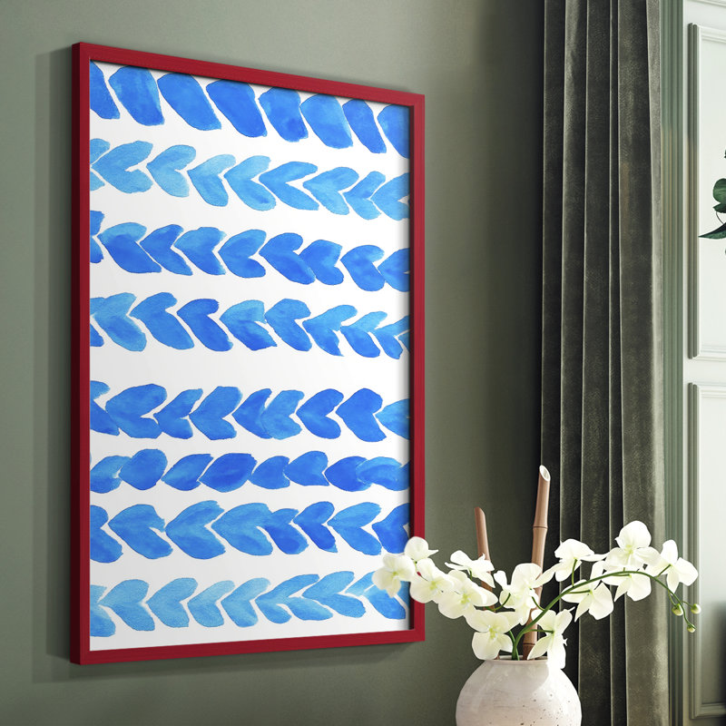 «Abstract Abstract», reproduction encadrée - prêt à accrocher , Rouge, H 20 po x l 16 po