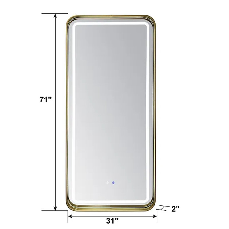 MODEST LED Floor MIRROR, Gold