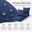 Ensemble de coussins de remplacement pour siège profond 24 po x 24 po avec coussin de dossier, coussin de siège épais de 6 po, tissu oléfine, bleu marine, 6 pièces (12 pièces)-987420552-987420553