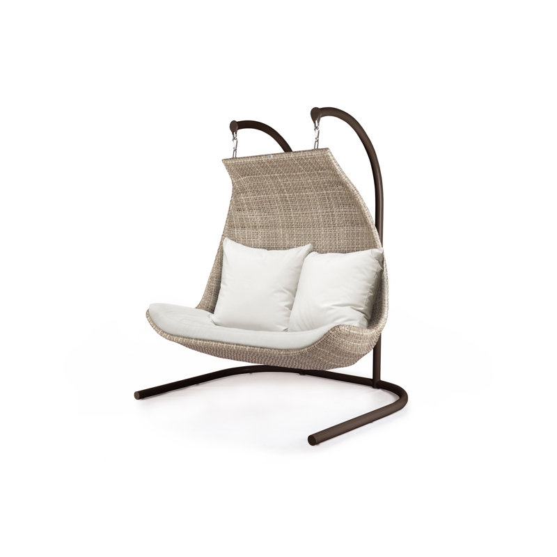 Paloma Double Egg Chair with Stand, Canvas Canvas Sunbrella® Canvas
