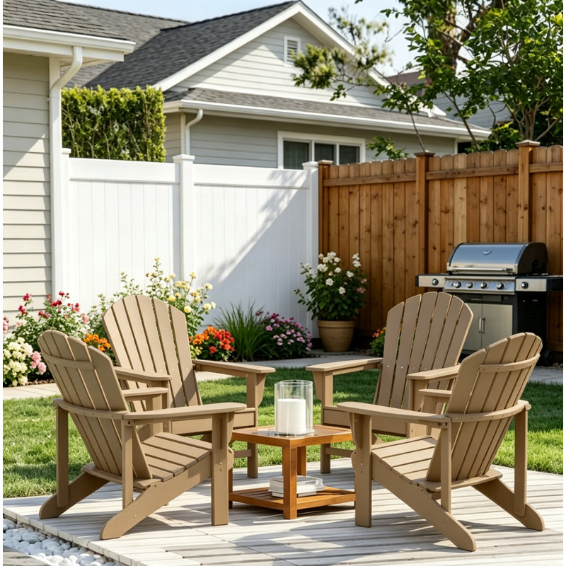 Arneson Outdoor Adirondack Chair, Weathered Wood