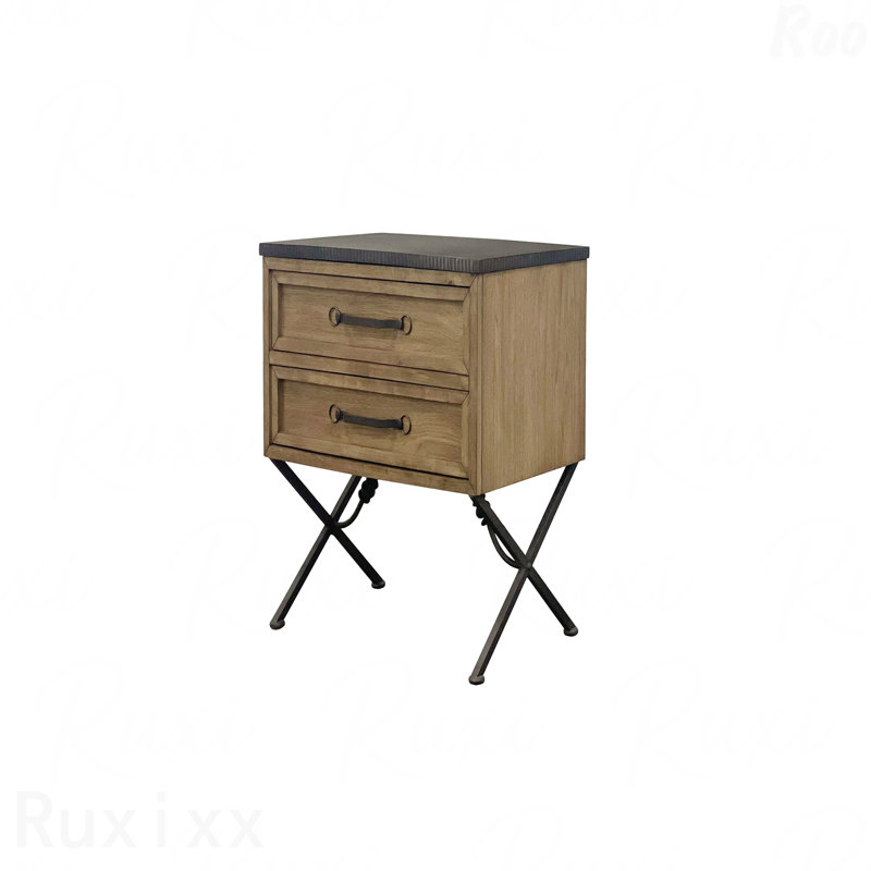 Table de chevet 2 tiroirs Almond