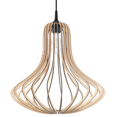 Denville 1 - Light Black/Brown Geometric Pendant