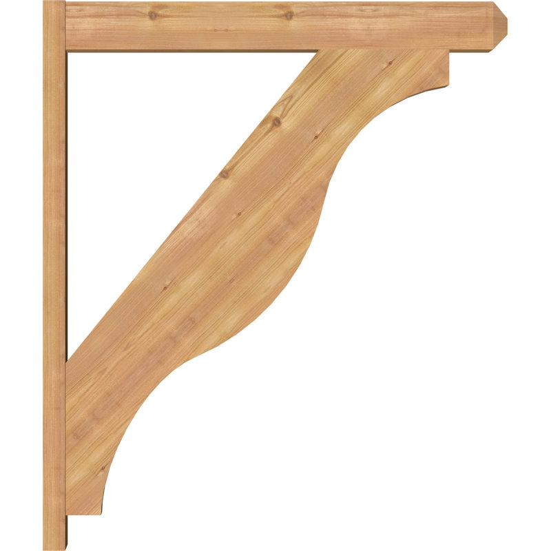 Persienne en bois rustique Funston Craftsman, Cèdre rouge de l'Ouest l 5 1/2 po (lisse), P 32 po x H 40 po