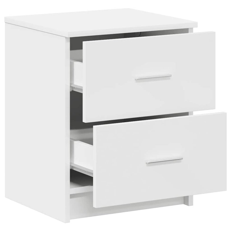 Bedside Cabinets 2 Pcs With 2 Drawers 40X36x50 Cm, White, 1