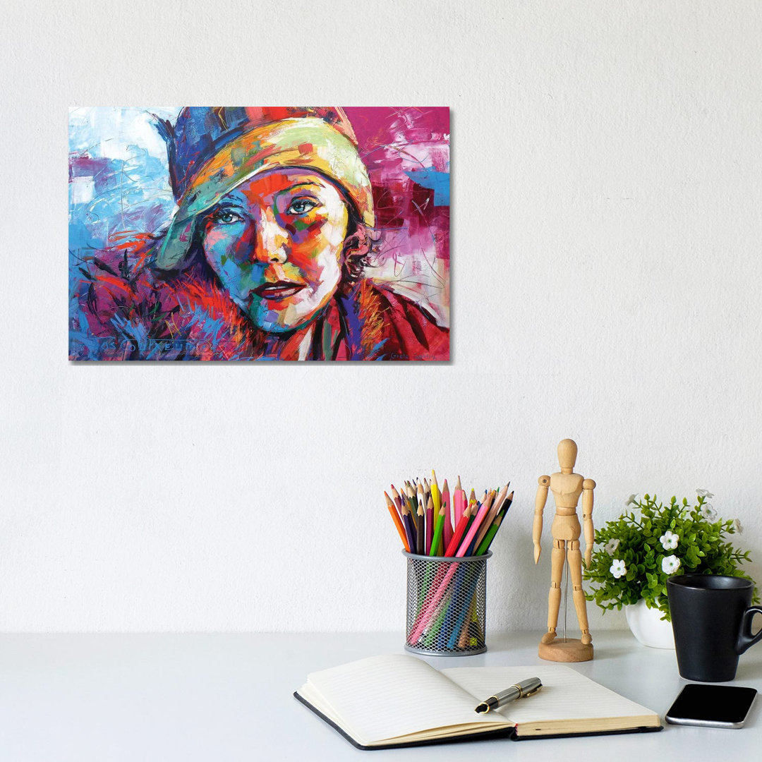 Greta Garbo by - Wrapped Canvas