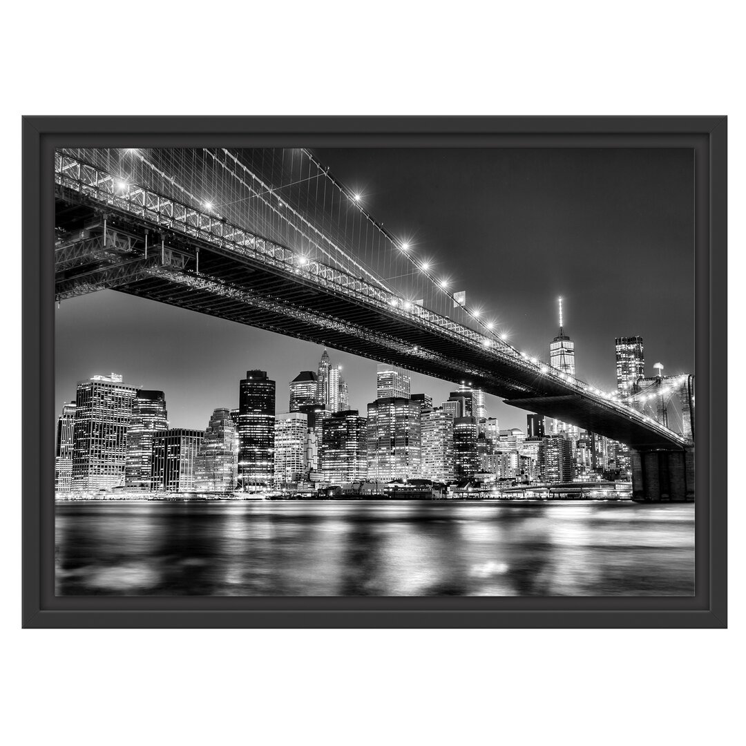 Gerahmtes Wandbild Skyline von Manhattan