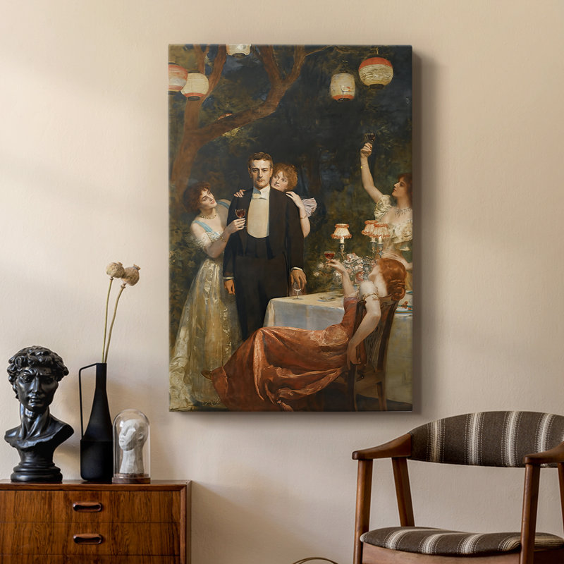 «The Garden of Armida», toile tendue par John Collier, 24 po x 36 po