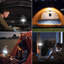 Paquet de 2 lumières DEL à piles, lampe de survie portable alimentée par pile, lanterne de camping imperméable, convient aux ouragans, aux situations d'urgence, aux tempêtes, aux interruptions, aux lanternes pliables d'extérieur, noir