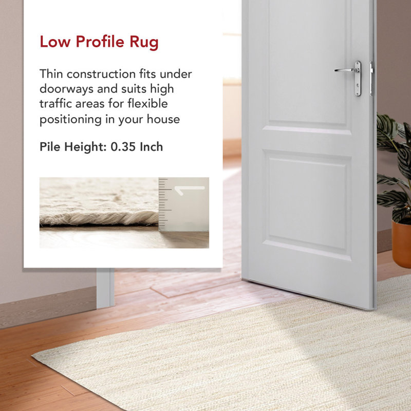 Cruise Natural Jute Area Rug, Rectangle 3' x 5'