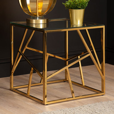 Sofa Side Table for Living Room Furniture, Metal End Table, 55cm Bed Side Table