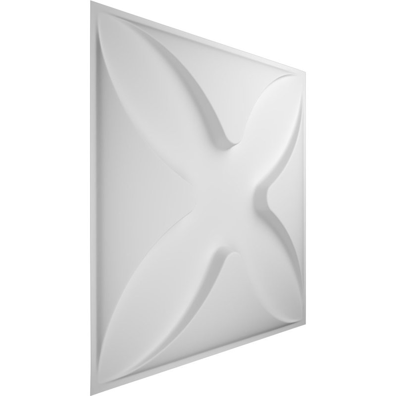 White Textured 3D PVC Decorative Wall Panel 11.88" x 11.88"