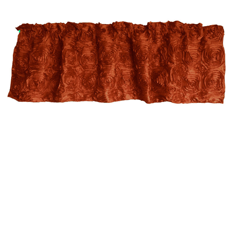 Floral Tailored Window Valance, 54" W x 14" L, Silver