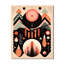 Horloge murale bohémienne à motif géométrique tribal rétro rose I - moderne-99635716