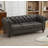 84.25'' Faux Leather Sofa With Rolled Arm-1787571593