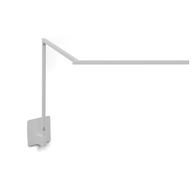 Lampe de bureau Z-Bar Gen 4 avec fixation murale câblée, H 15,8 po x l 32 po x P 4,5 po, Blanc mat, 3 500K