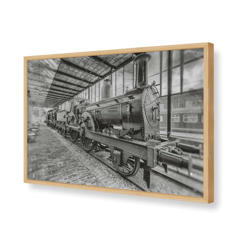 «Stationed in Time» par Martin Podt, reproduction d'art, 30 W x 20 H, Tan, Framed Print