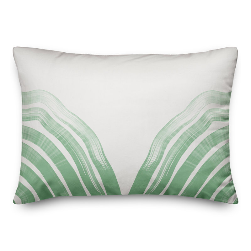 Abstract Outdoor Throw Pillow, Green