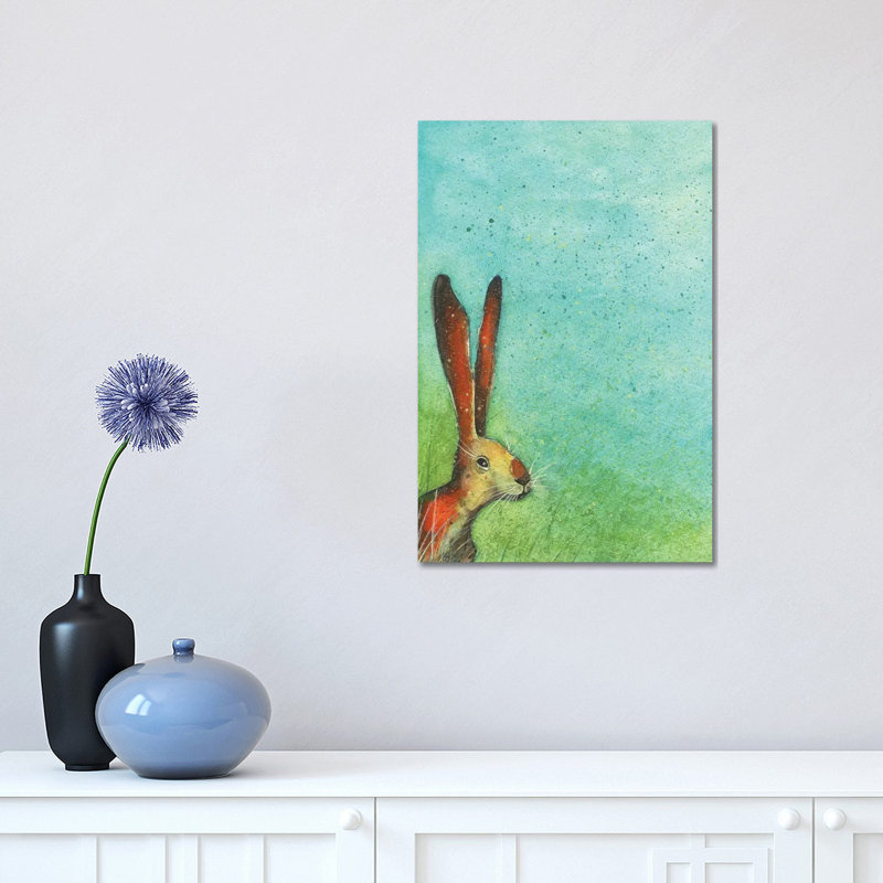 Hunny Bunny by Michelle Campbell - Floater Frame Print on Canvas, 30.48 cm H x 45.72 cm W, Wrapped Canvas