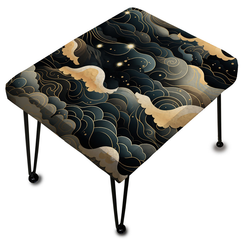 Lunar Haze Moody Patterns - Abstract Rectangle Ottoman