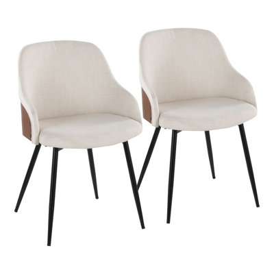 Fauteuils rembourrés avec pieds fuselés en métal