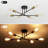 Dorae 6 - Light Dimmable Sputnik Modern Linear Chandelier Semi Flush Mount Ceiling Light-80078260