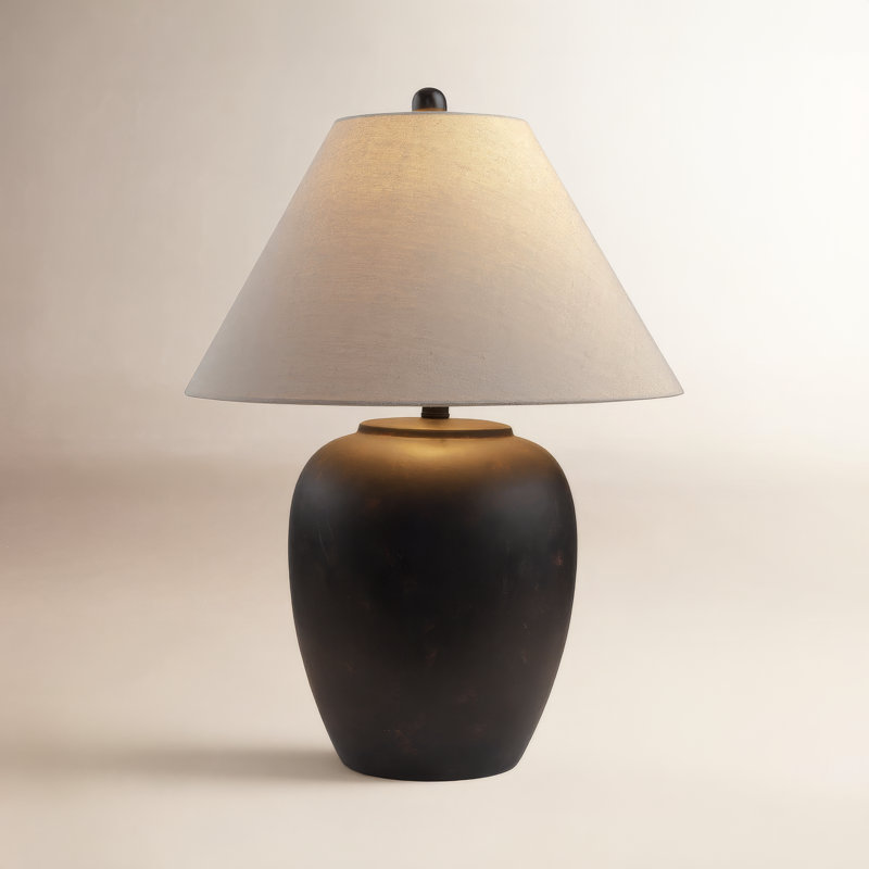 Eustacia Ceramic Table Lamp, Black
