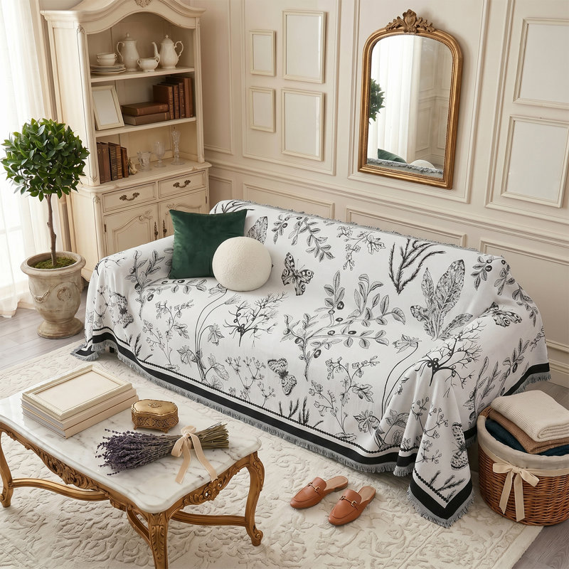 Anti-slip Soft Chenille Couch Cover Sofa Cover, 180 cm H x 230 cm W