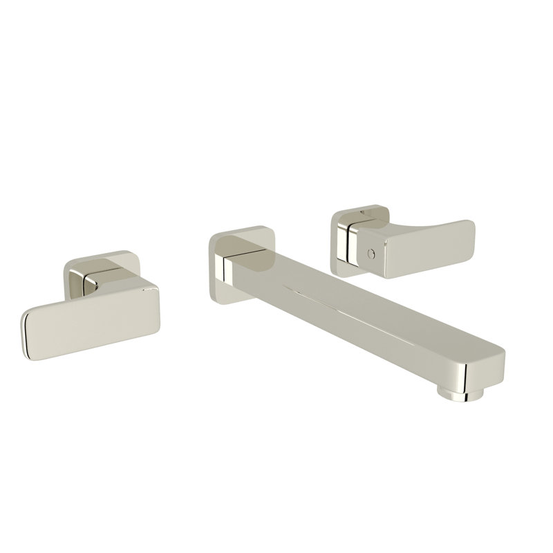 Quartile™ Wall Mount Lavatory Faucet, Polished Nickel