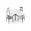 Ensemble de 2 chaises de salle à manger modernes gris clair avec dossier incurvé et structure en métal, sièges de cuisine ou de salon élégants