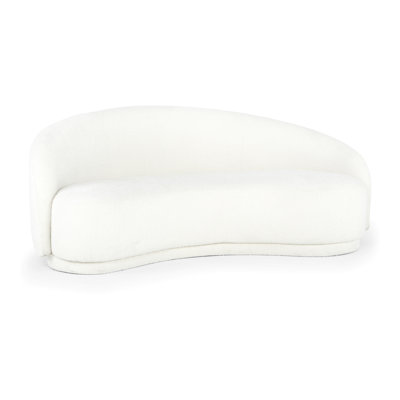 82.25" Round Arm Curved Loveseat