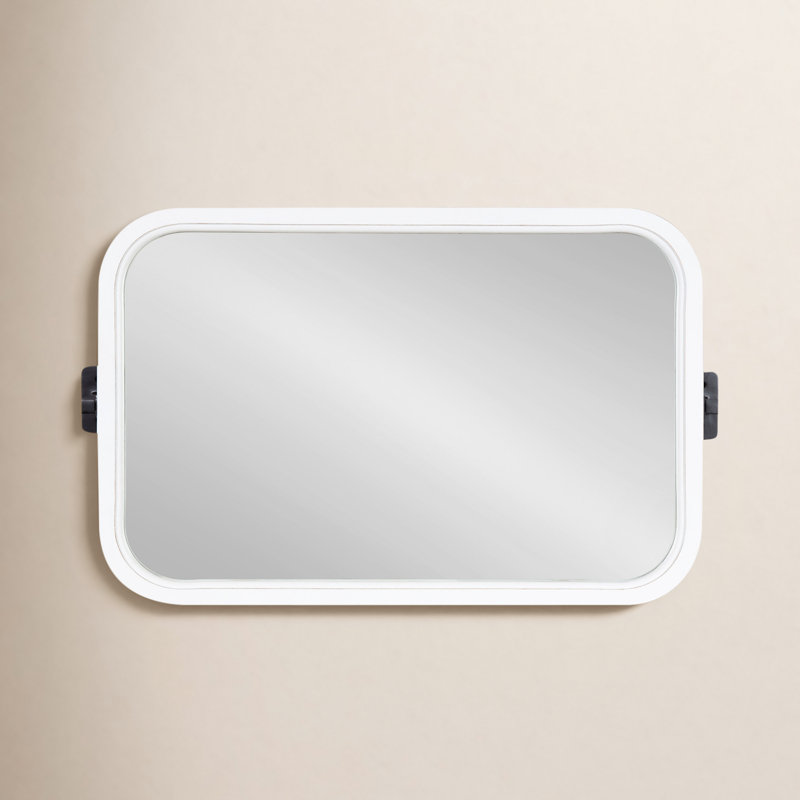 Collin Solid Wood Mirror, 20" x 30", White