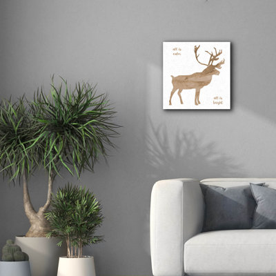  «Natural Reindeer F» par Erin Clark, art mural sur toile, 37 po x 37 po