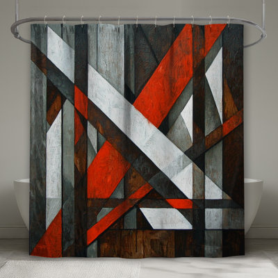Abstract Shower Curtain -  Art Bathroom Decor Modern