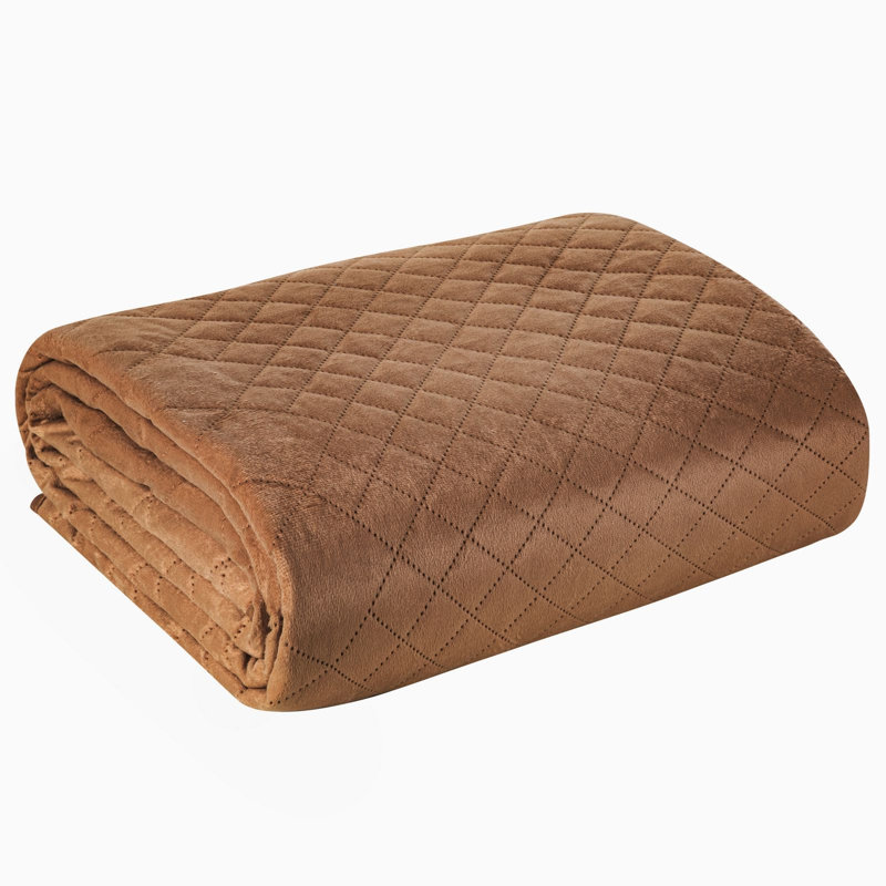 Rademacher Solid Colour Bedspread, W220 x L240cm, Brick