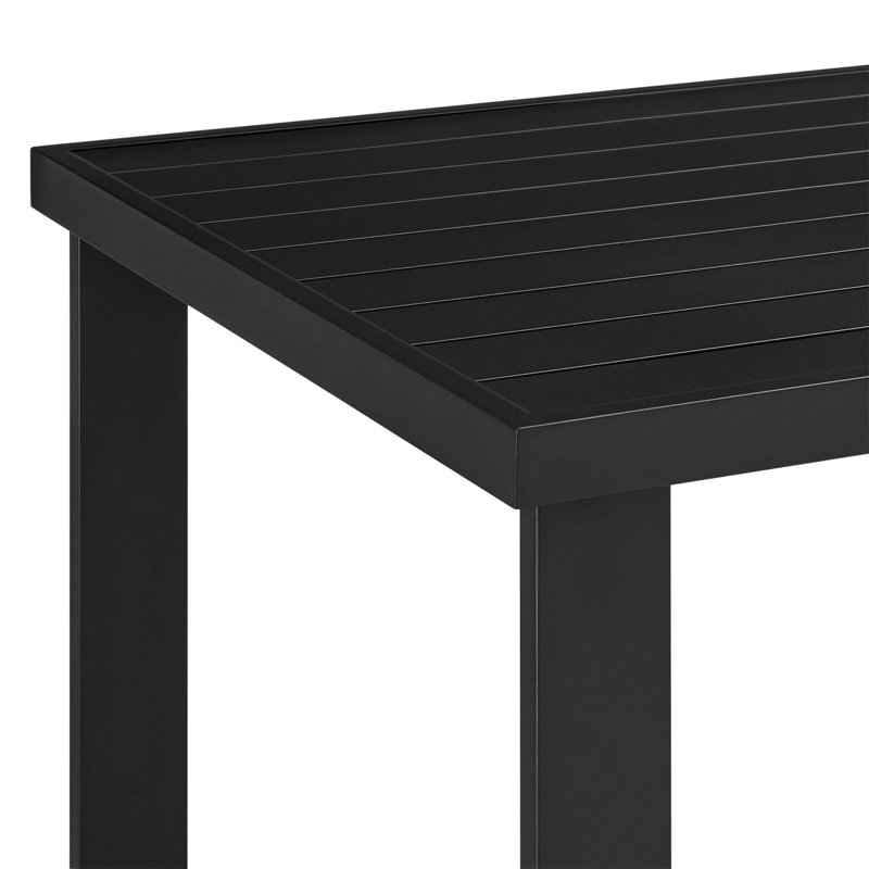 Chervonne Rectangular Aluminum Outdoor Dining Table, 37" H x 59" W x 35.5" D