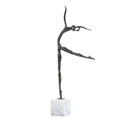 Sculpture arabesque sur base de marbre