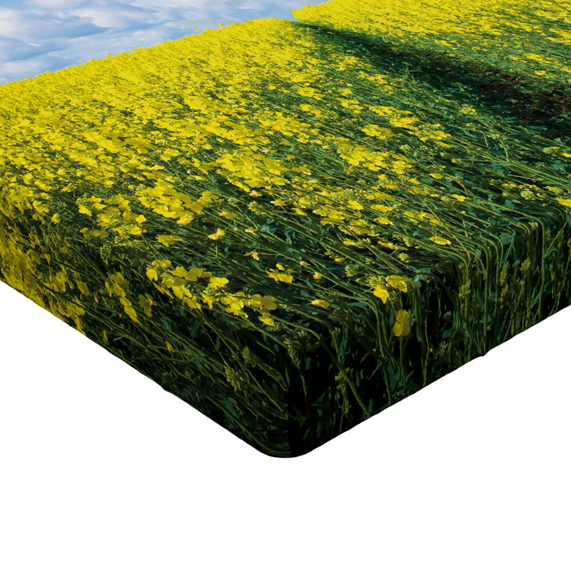 Microfiber Floral Fitted Sheet, Full Fitted Sheet