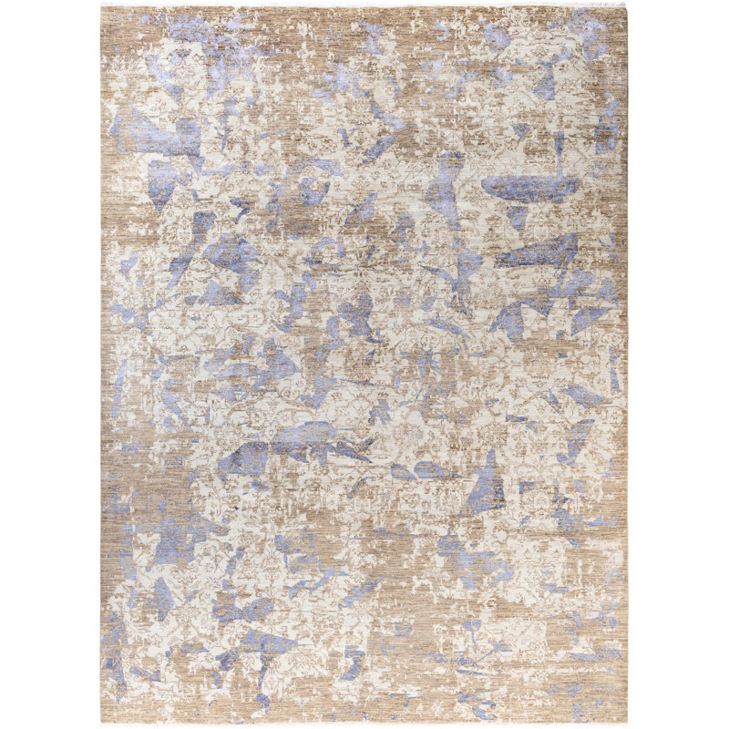 Overdyed One-of-a-Kind 9' 1" X 12' 3" Hand Knotted Area Rug