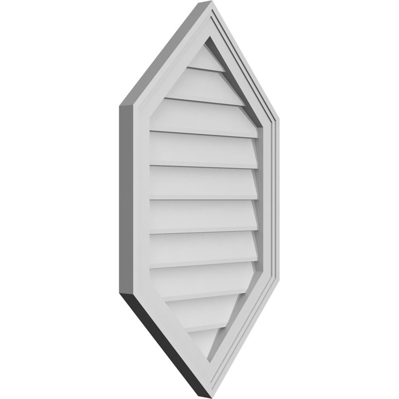 Ventilé vertical à pignon vertical en uréthane non piqué 12/12, H 32 po x l 18 po x P 1,5 po