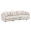 Canapé modulaire incurvé moderne 105 po, tissu chenille doux, structure en bois de pin massif et coussins de qualité supérieure, 3 coussins décoratifs-1693881205