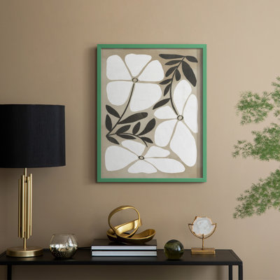 Melty Blooms I Framed Print - Solid Wood