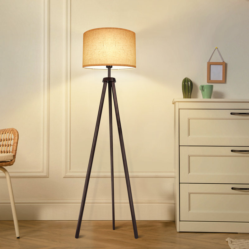 Jio 63'' Tripod Floor Lamp with Remote Control and LED Bulb Included