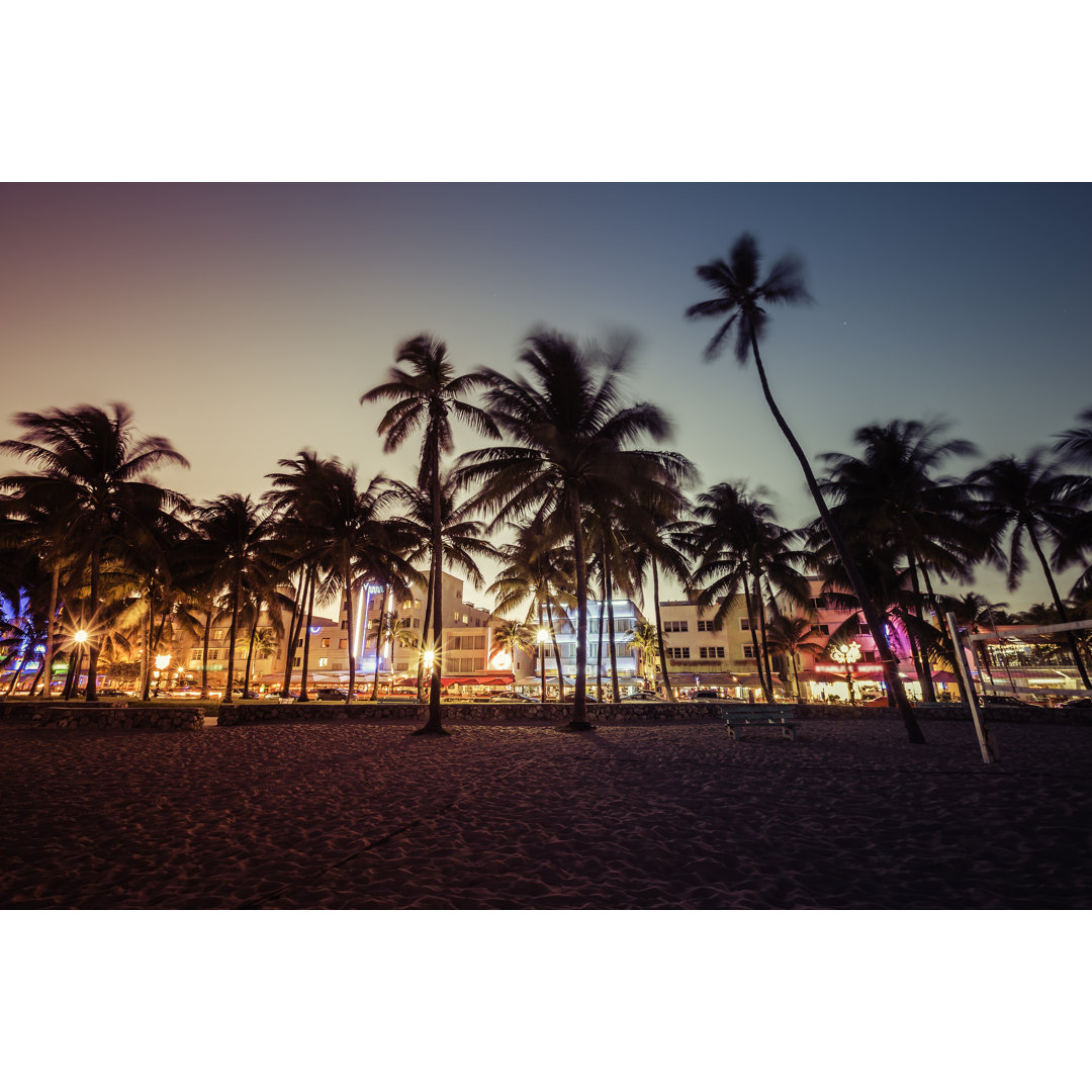 Ocean Drive Street, South Beach - Kunstdrucke auf Leinwand