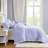 4 - Piece Comforter , Pattern, Double Ruffle Edge, Matching White Pillow, Brushed Microfiber , Soft Second Layer, Round Machine Washable-131527150-131527148