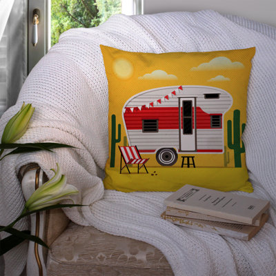 Coussin décoratif intérieur/extérieur le plus grand de l’aventure retro-camper