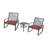 2-Person Outdoor Patio Bistro Metal Rocking Conversation Set With Table-852900154