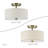 Monroe 2 Light Antique Brass Medium Semi-flush