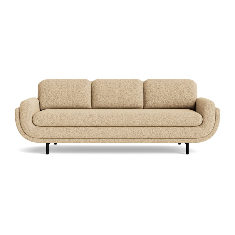 Regatta 90 Sofa, Black, Berber - Dune