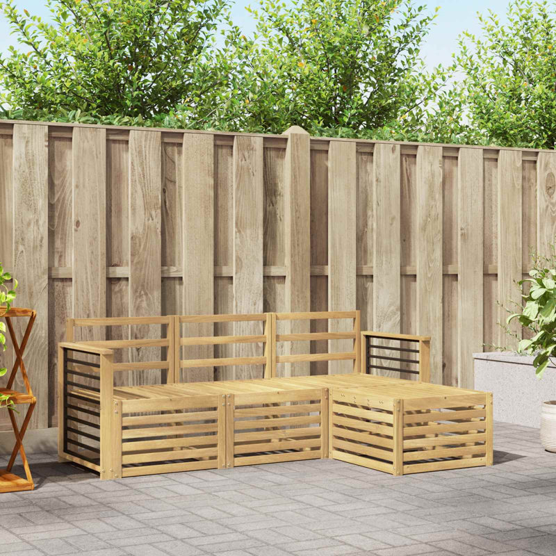  Outdoor Sofa Set 4 Pcs Sectional Garden Furniture Terrace Seating Patio